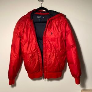 Polo by Ralph Lauren red down jacket (80% down, 20% feather)